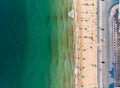 Flamingo beach in Ras Al Khaimah, UAE aerial view