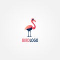 Flamingo birds logo icon design Birds logo design