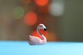 A flamingo with bokeh at the background Royalty Free Stock Photo