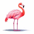 Cute Flamingo Illustration: Caricature-like 2d Vector Art