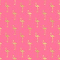 Flamingo digital paper, Gold Flamingo background, Summer texture