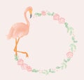 Flamingo garland Royalty Free Stock Photo