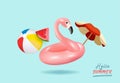 Flamingo inflatable toy. ÃÂ°llustration - Vector