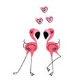 Flamingo lovers concept Royalty Free Stock Photo