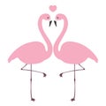 Flamingo lovers. Vector Royalty Free Stock Photo