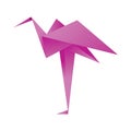 flamingo origami. Vector illustration decorative design