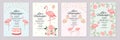 Flamingo party invitation Royalty Free Stock Photo