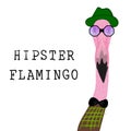 Hipster flamingo