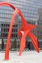 Flamingo sculpture by Alexander Calder, Federal Plaza, Chicago