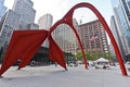 Flamingo Sculpture in Chicago Royalty Free Stock Photo