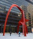 Flamingo sculpture in Chicago