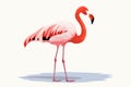 flamingo vector flat minimalistic isolated vector style illustration Royalty Free Stock Photo