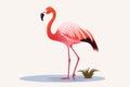 flamingo vector flat minimalistic isolated vector style illustration Royalty Free Stock Photo