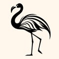 Flamingo vector for logo or icon,clip art, drawing Elegant minimalist style,abstract style Illustration Royalty Free Stock Photo