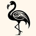 Flamingo vector for logo or icon,clip art, drawing Elegant minimalist style,abstract style Illustration Royalty Free Stock Photo