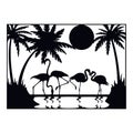 Flamingo Wildlife, Wildlife Stencils - Forest Silhouettes for Cricut, Wildlife clipart, png Cut file, iron on, vector