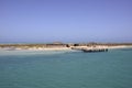 Flamingos Island Beach Scenery, Mediterranean Sea, Tunisia Royalty Free Stock Photo