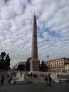 Flaminian Obelisk with a Cloudy Sky