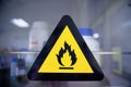 Flammable chemical label Royalty Free Stock Photo