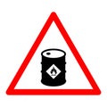 Flammable Chemical Symbol Sign ,Vector Illustration, Isolate On White Background Label .EPS10 Royalty Free Stock Photo