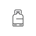 Flammable gas tank line icon