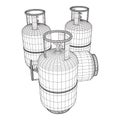 Flammable gas tank wireframe