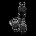 Flammable gas tank wireframe