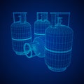 Flammable gas tank wireframe