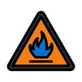 Flammable Icon Royalty Free Stock Photo