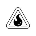 Flammable linear icon Royalty Free Stock Photo