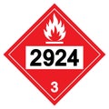 Flammable Liquid Corrosive UN2924 Symbol Sign, Vector Illustration, Isolate On White Background, Label .EPS10 Royalty Free Stock Photo