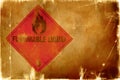 Flammable liquid sign(warm background)