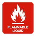 Flammable Liquid Symbol Sign ,Vector Illustration, Isolate On White Background Label. EPS10 Royalty Free Stock Photo