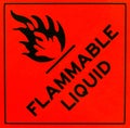 Flammable liquid warning sign Royalty Free Stock Photo