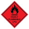 Flammable LPG Symbol Sign Isolate On White Background,Vector Illustration EPS.10 Royalty Free Stock Photo