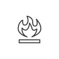 Flammable packaging line icon