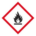 Flammable Sign. GHS label