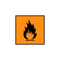 Flammable sign icon