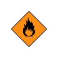 Flammable sign icon