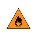 Flammable sign icon