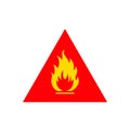 Flammable sign icon