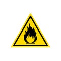 Flammable sign icon