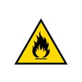 Flammable sign icon