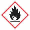 Flammable sign illustration