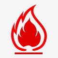 Flammable Symbol. Fire Icon. Packaging Symbol for Delivery of Ca