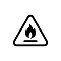Flammable symbol line icon. vector illustration isolated on white. outline style design, designed for web and app. Eps Royalty Free Stock Photo