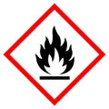 Flammable Symbol Sign ,Vector Illustration, Isolate On White Background Label .EPS10 Royalty Free Stock Photo