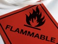 Flammable Warning Sign Royalty Free Stock Photo