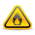 flammable warning sign Royalty Free Stock Photo