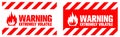 Flammable warning sign. Royalty Free Stock Photo